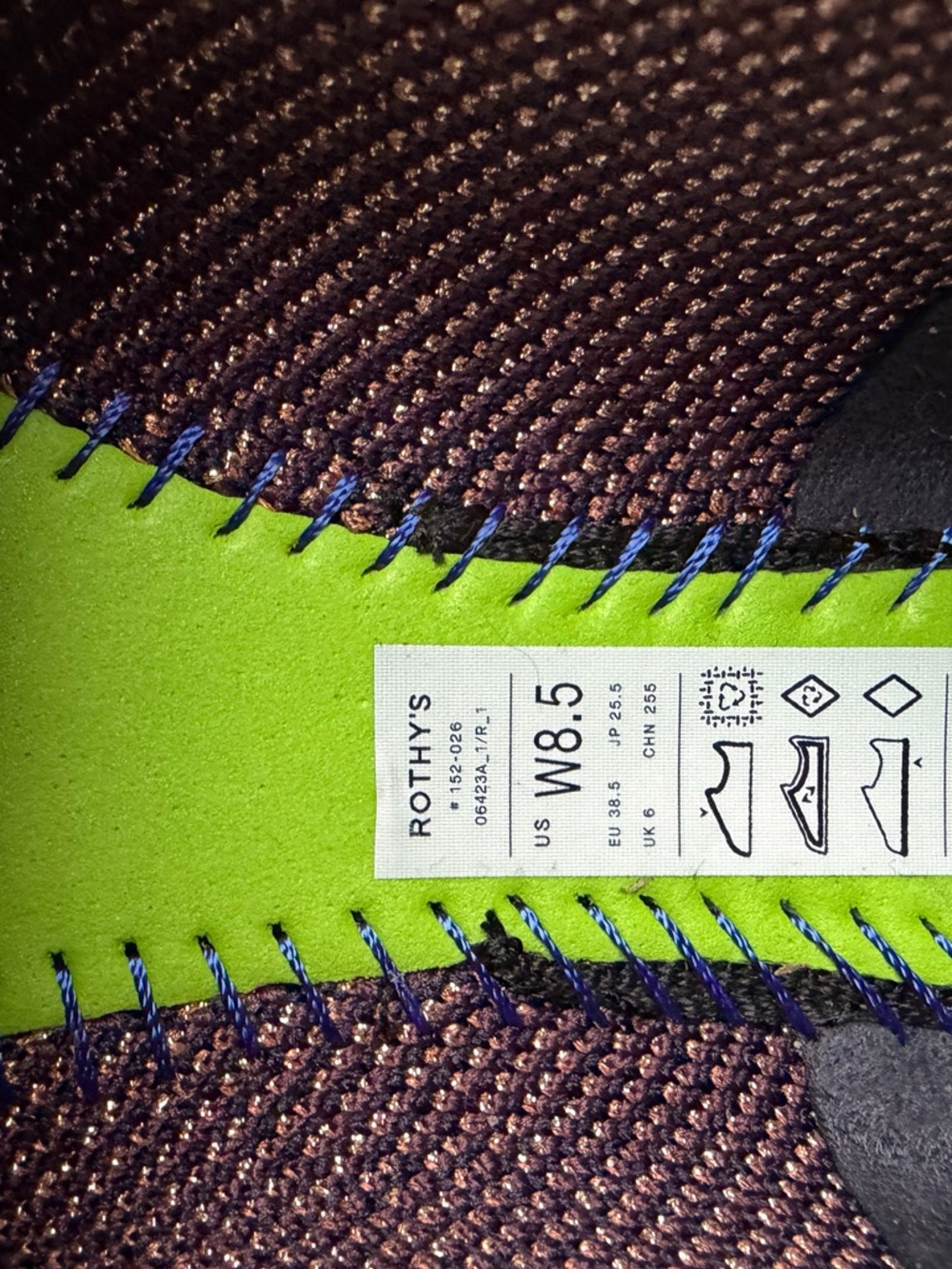 Rothy's Pointed Knit Flats in Navy and Rose Gold - Picture 2 of 2